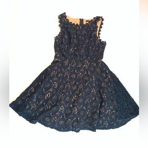 Flattering Blue Lace Dress